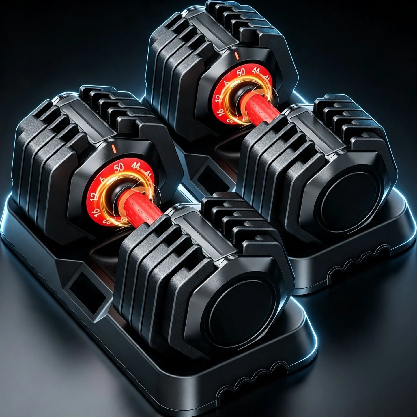 Adjustable Dumbbell Set With Stand For Home Strength Training