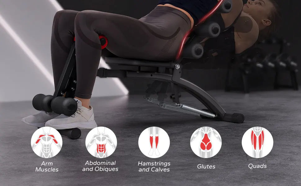 MERACH Ab Machine MultiFunctional Adjustable Ab Trainer For Home Gym