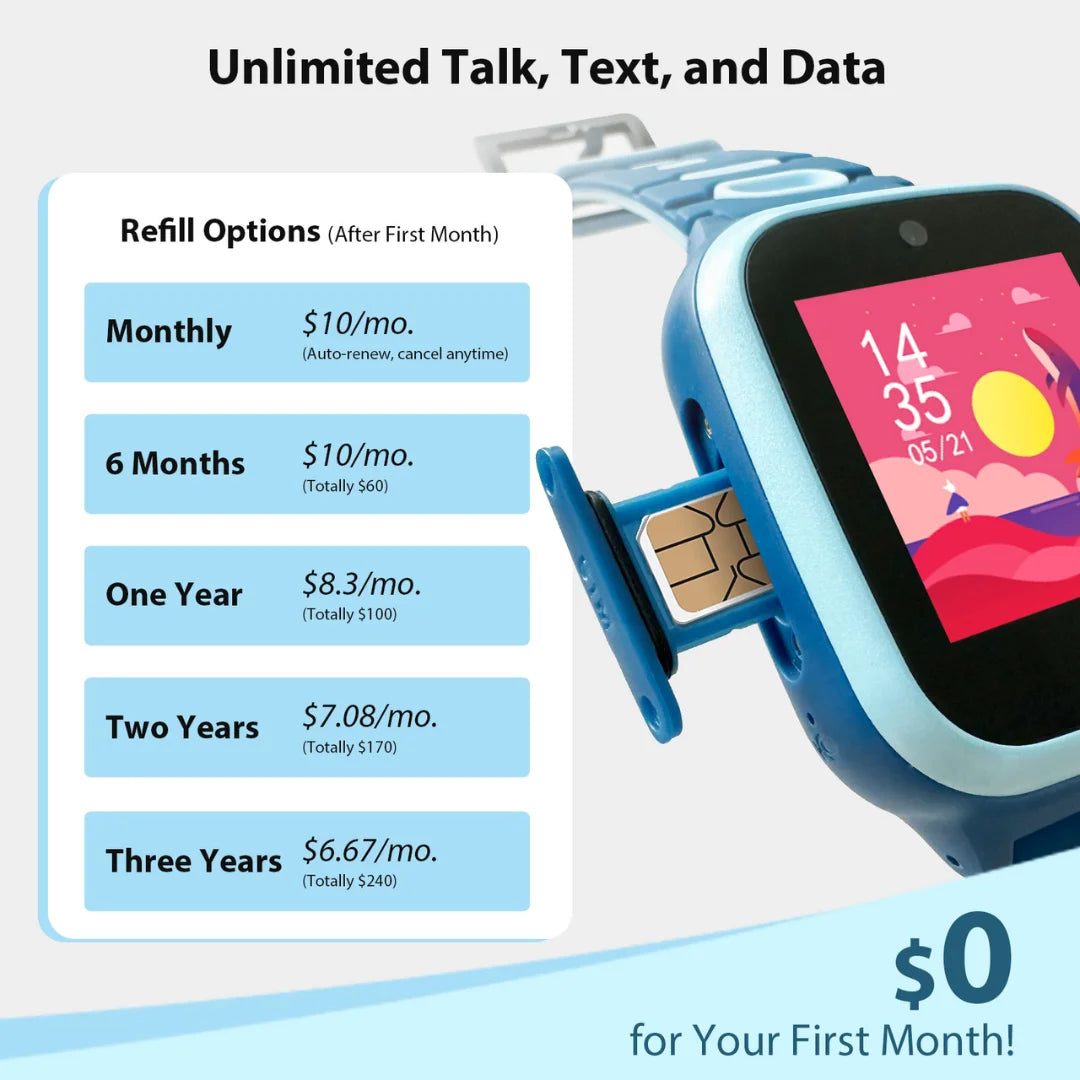 Kids 4G Smartwatch With GPS Video Calling And Voice Chat