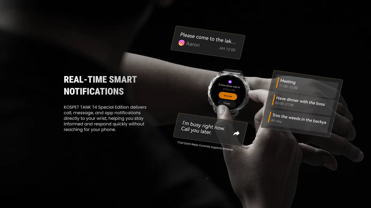 KOSPET Tank T4 GPS Smartwatch Offline Maps And Sports Tracking
