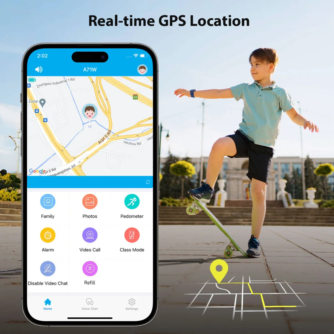 Kids 4G Smartwatch With GPS Video Calling And Voice Chat