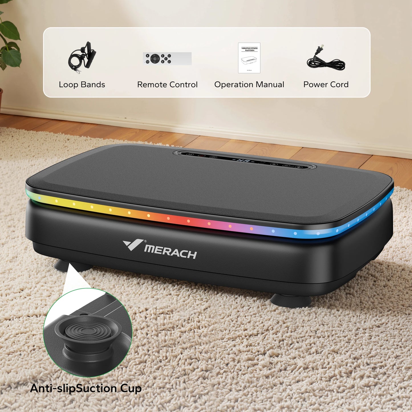 MERACH Vibration Plate Exercise Machine for Whole Body Wellness