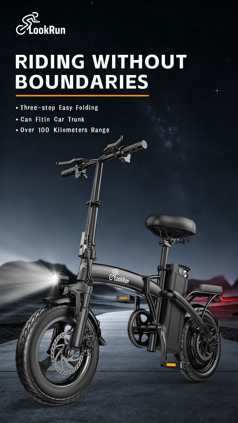 Lookrun G11 Foldable Ebike 600W Peak Power 48V Battery