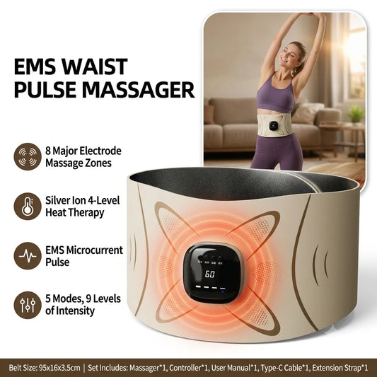 Jitesy EMS Abdominal Muscle Stimulator Belt With Heat Therapy