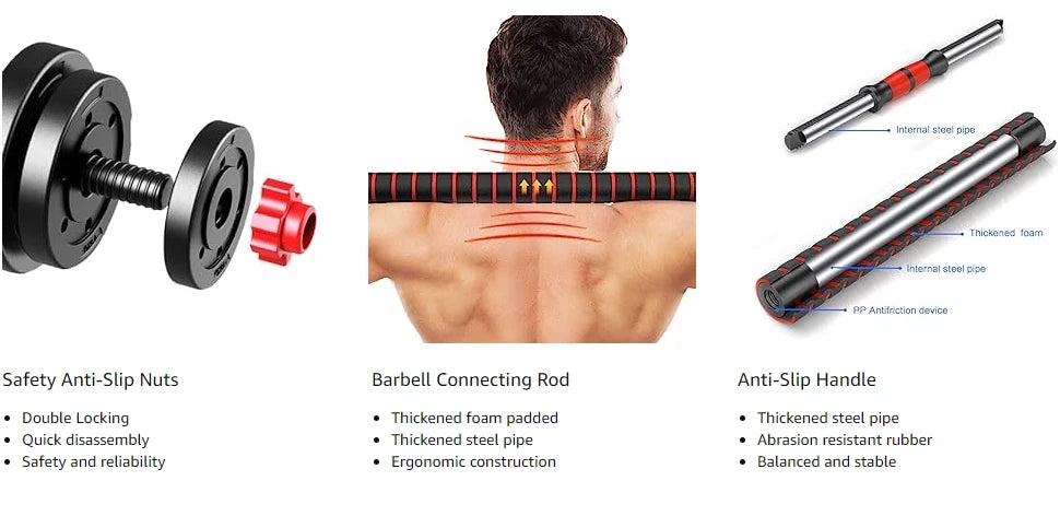 Adjustable Dumbbell Set For Home Gym Fitness And Weight Training