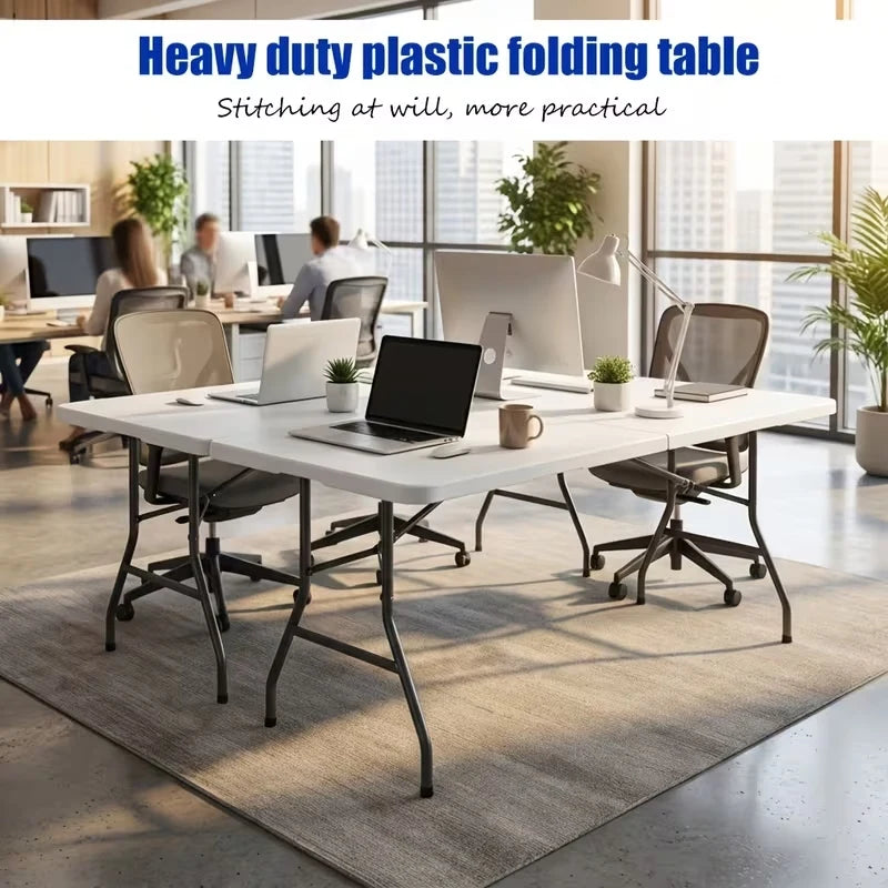NOREMOCO Folding Portable Table With Carry Handle And Safety Lock