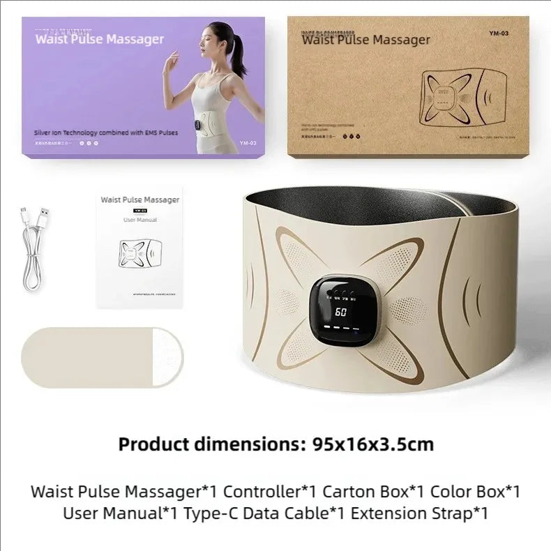 Jitesy EMS Abdominal Muscle Stimulator Belt With Heat Therapy