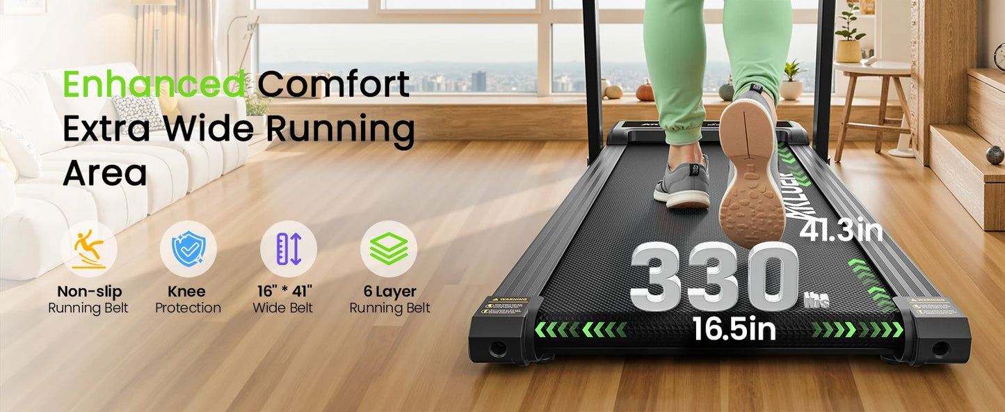 AKLUER Folding Walking Pad Treadmill 2.5HP For Home Office