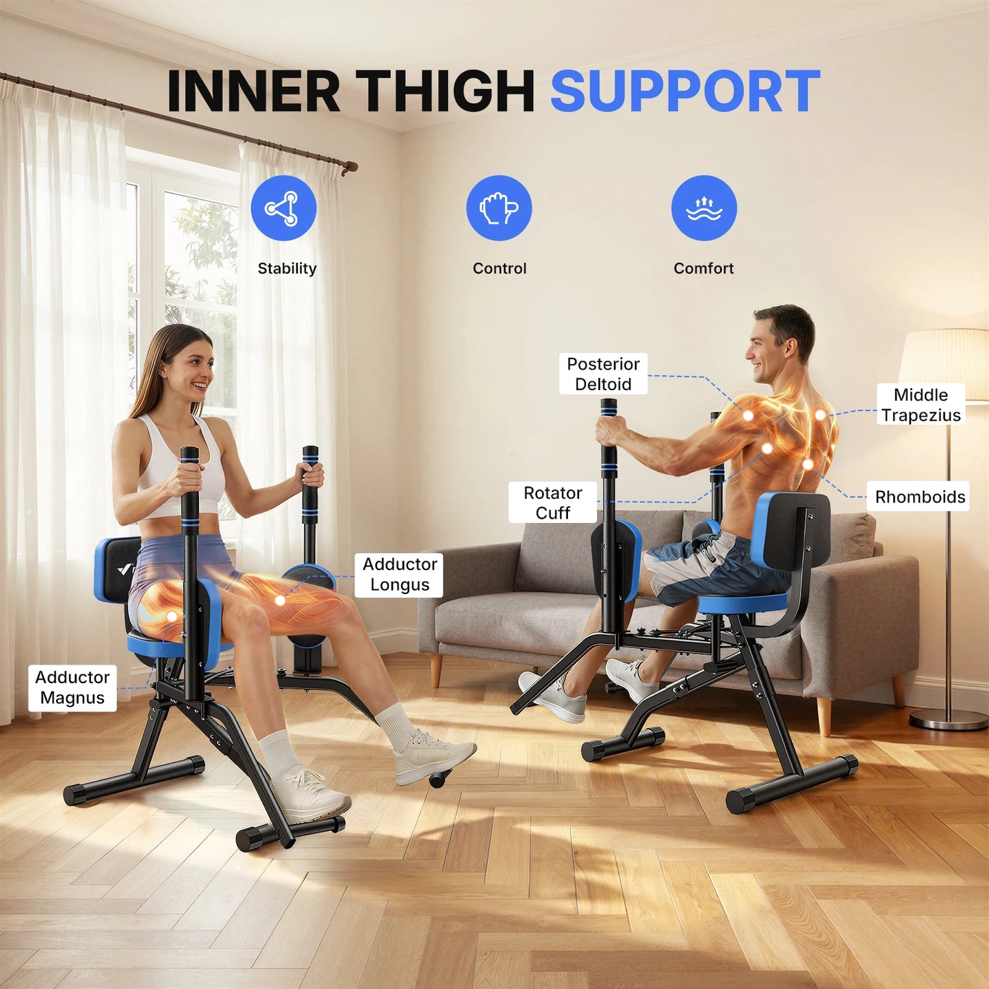 Merach Adjustable Resistance Hip Abductor Fitness Machine
