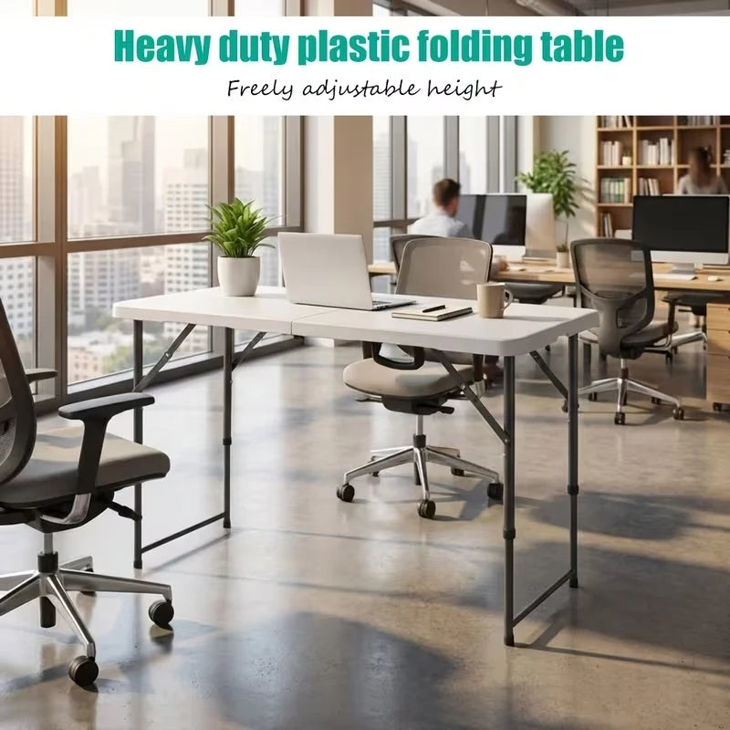 NOREMOCO Folding Portable Table With Carry Handle And Safety Lock