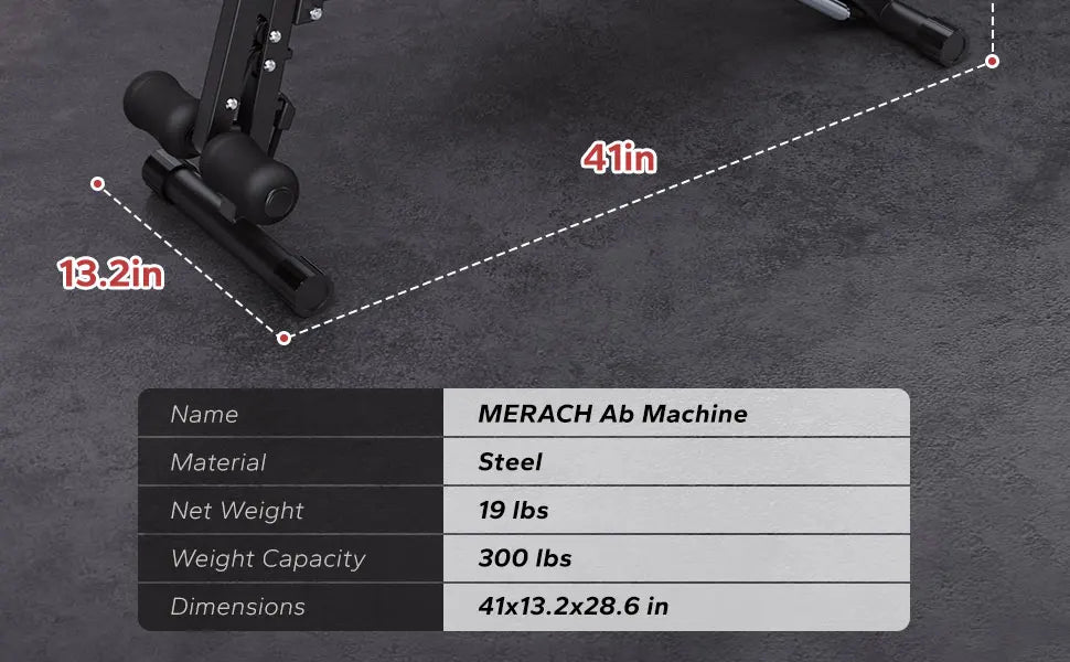 MERACH Ab Machine MultiFunctional Adjustable Ab Trainer For Home Gym