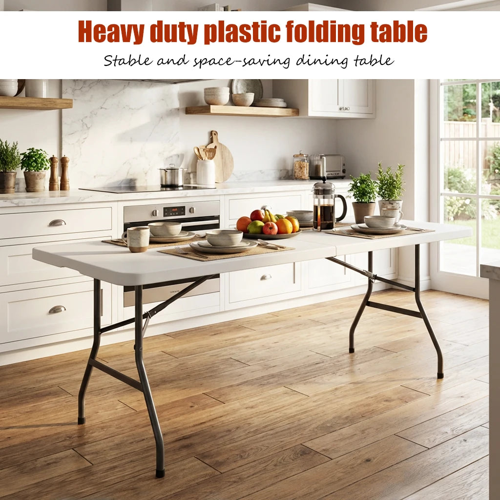 NOREMOCO Folding Portable Table With Carry Handle And Safety Lock