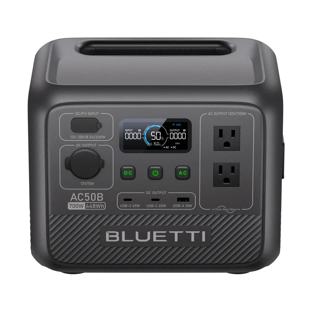 BLUETTI AC50B Portable Power Station 700W 448Wh Solar Generator