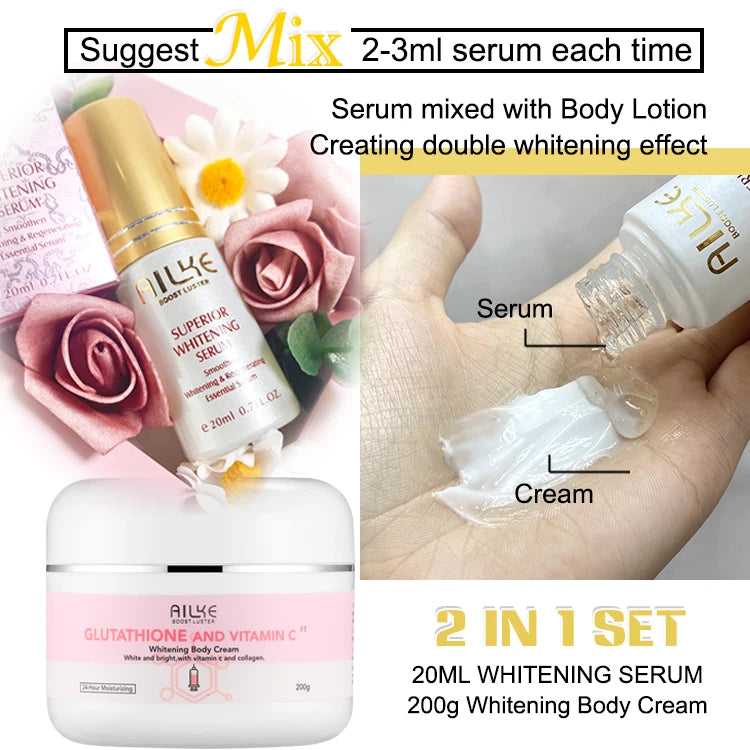 Ailke Glutathione Vitamin C Whitening Body Care Kit Set