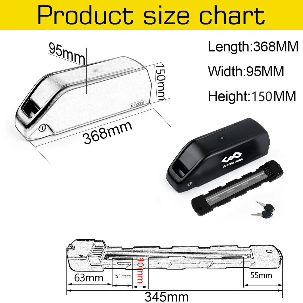 UNITPACKPOWER Electric Bike Battery Pack For E-Bike And Scooter Motors