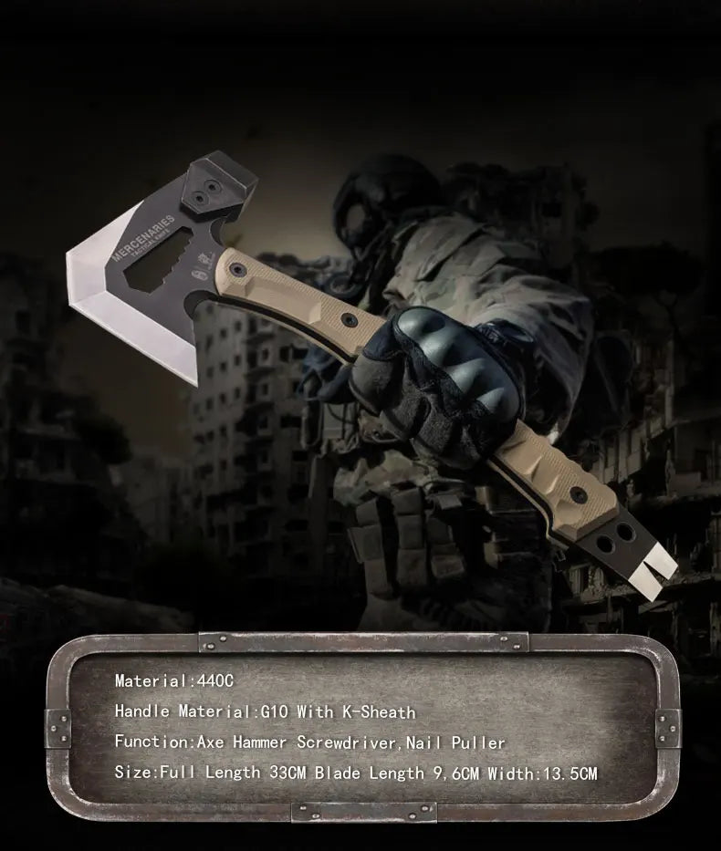 HX Outdoors Multifunctional Full Tang Tactical Survival Camping Hatchet
