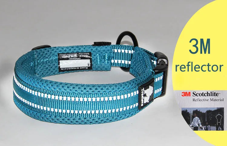 TRUELOVE Adjustable Reflective Padded Nylon Dog Collar