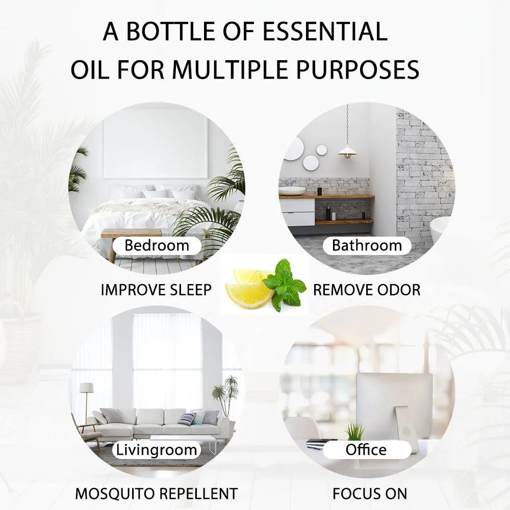 PHATOIL Pure Essential Oils For Skin Care Rose Lemon Lavender