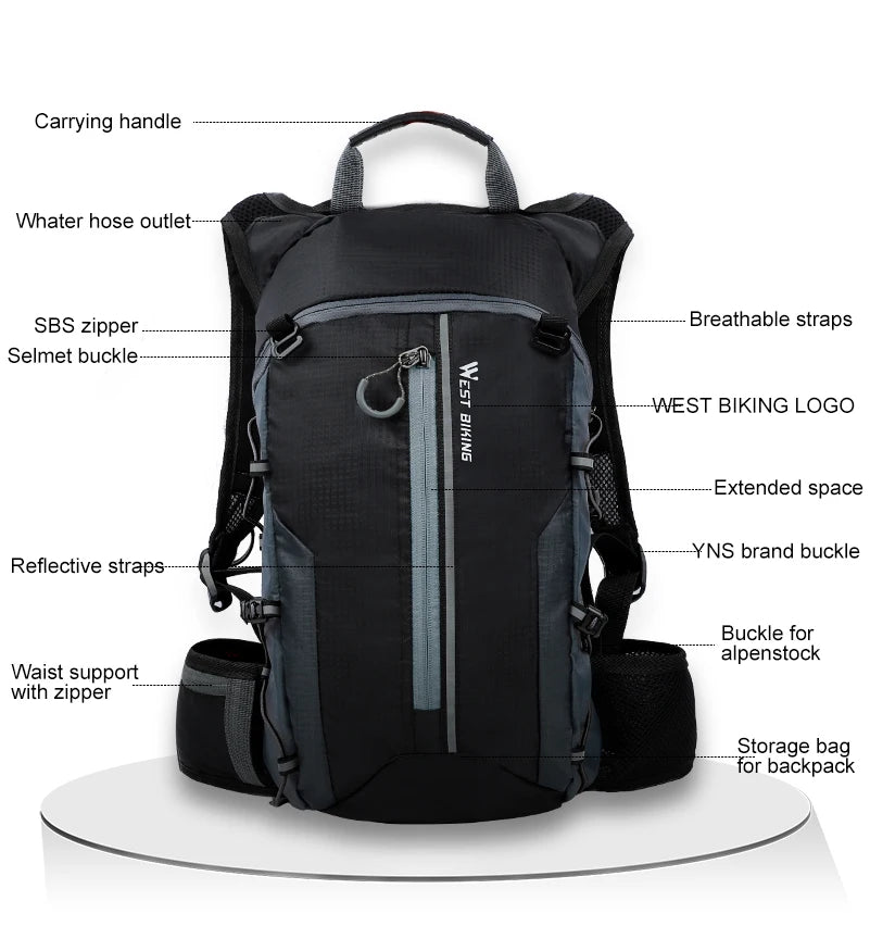 West Biking Outdoor Water Repellent Hydration Backpack For Cycling