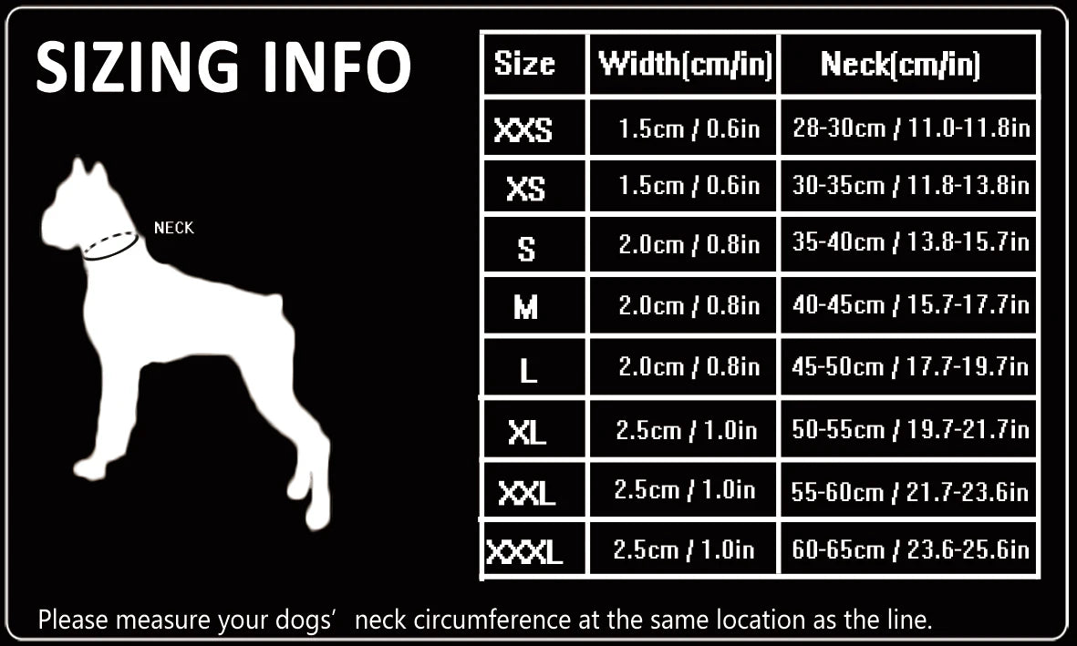 TRUELOVE Adjustable Reflective Padded Nylon Dog Collar