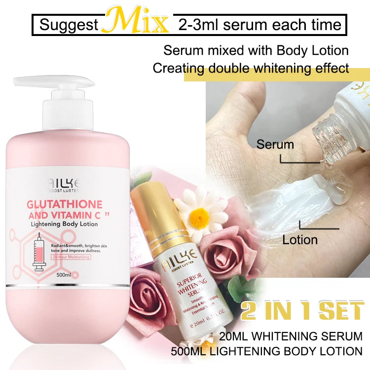Ailke Glutathione Vitamin C Whitening Body Care Kit Set
