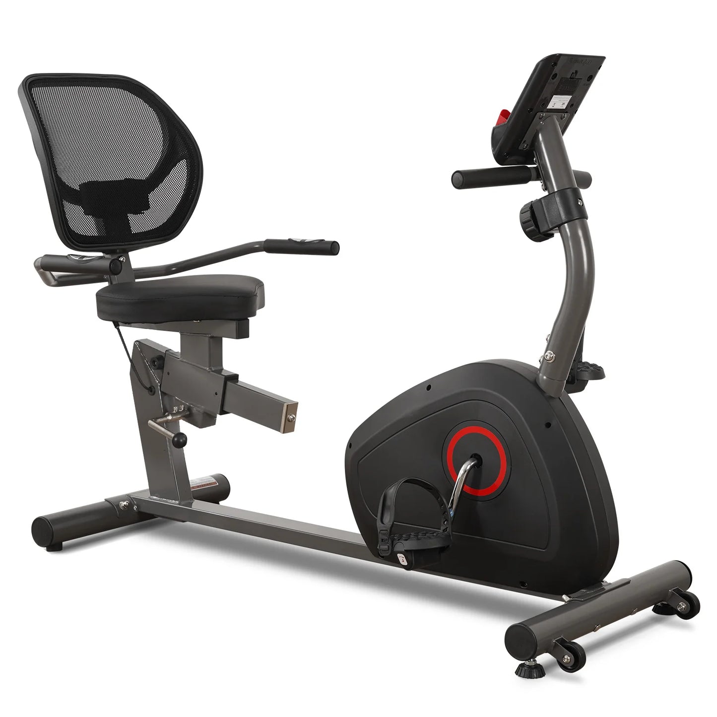 Recumbent Exercise Bike With Ergonomic Seat And Heart Rate Monitor
