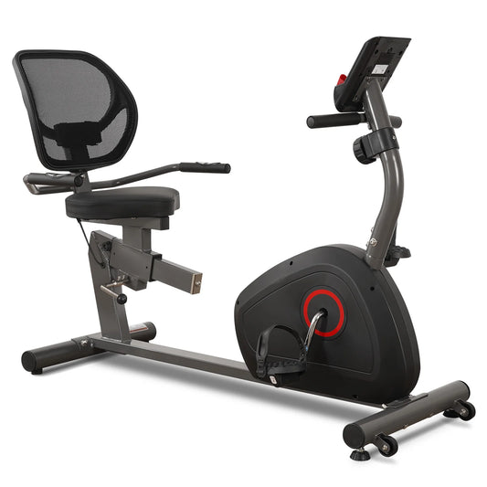Recumbent Exercise Bike With Ergonomic Seat And Heart Rate Monitor