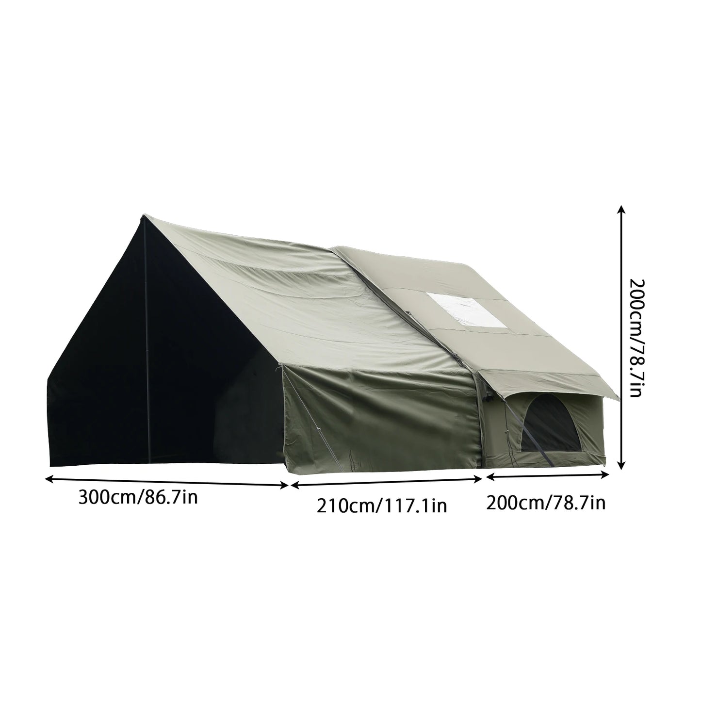 Inflatable Camping Tent With Skylight And Quick Airflow Design
