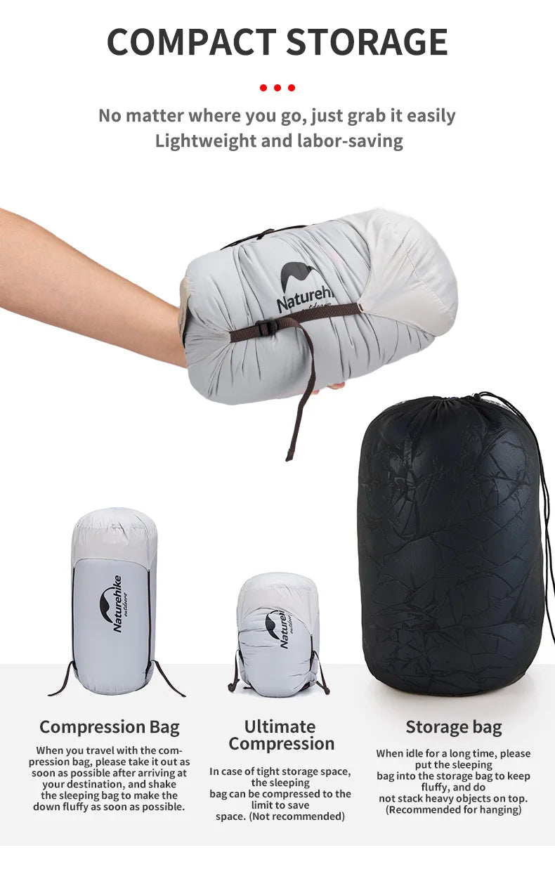 Naturehike Ultralight Duck Down Two Person Sleeping Bag