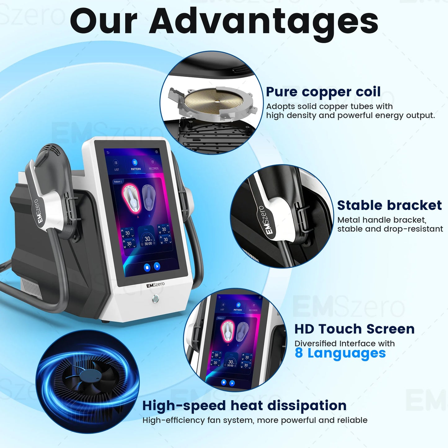 MYOSLIM EMS Zero Pro 200Hz Slimming Machine EMS EMT RF