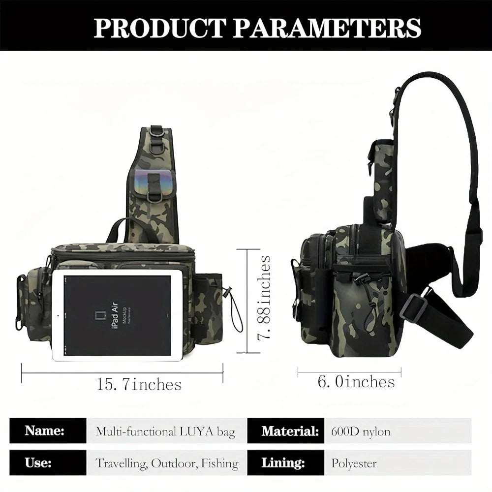 Multipurpose Nylon Fishing Tackle Backpack Waist Bag