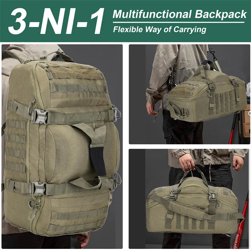 LQARMY Tactical Hiking Backpack for Camping Travel and Mountaineering
