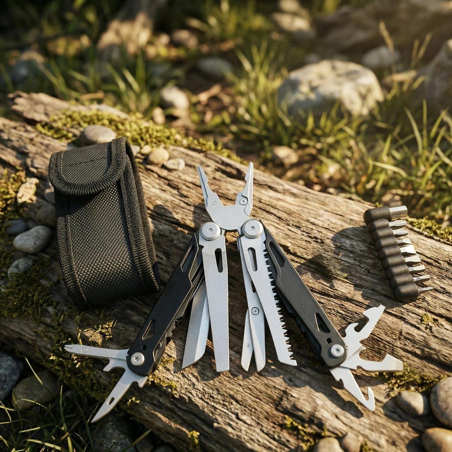Stainless Steel Multitool Pliers Screwdriver Saw For Camping And Hiking
