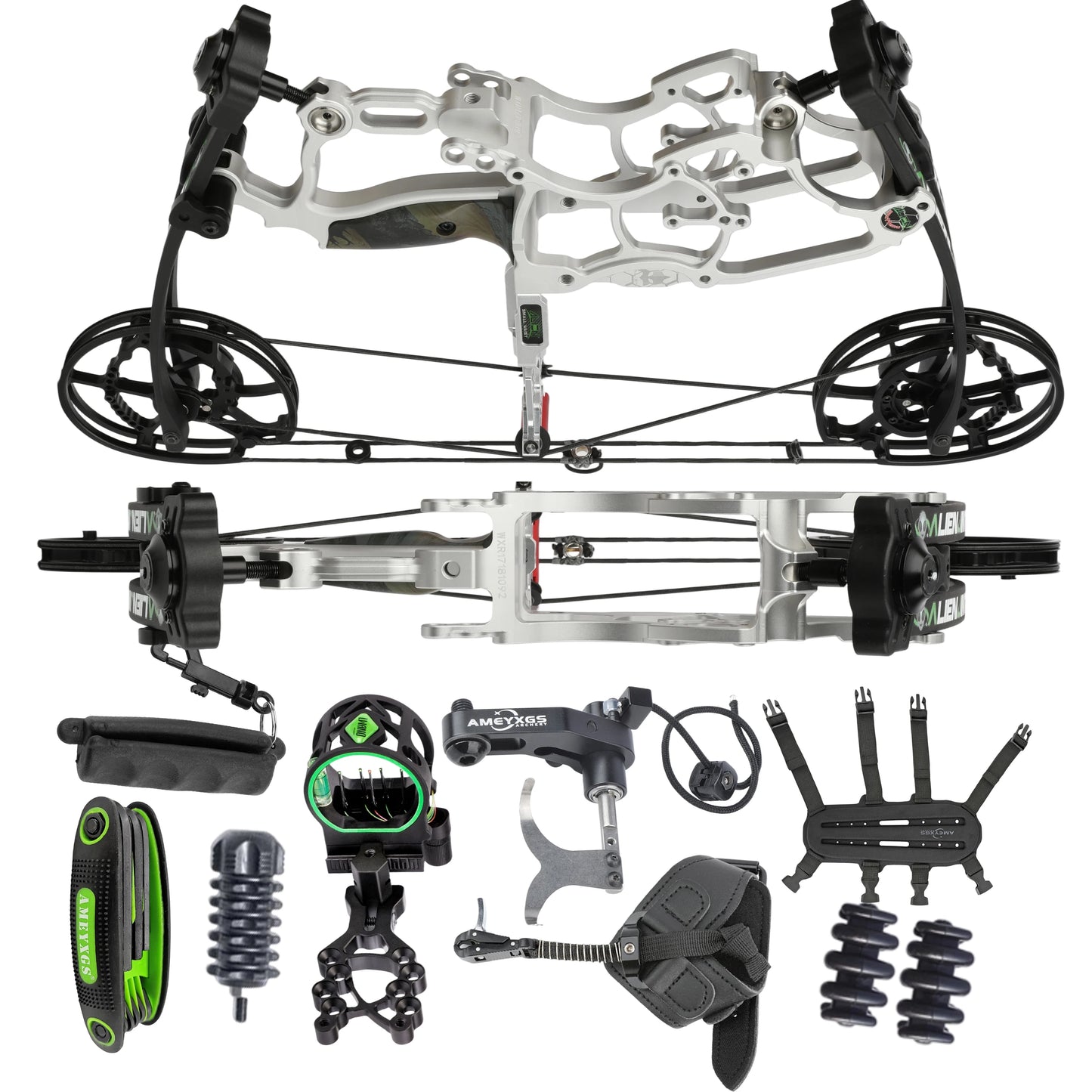 Adjustable Compound Bow And Arrow Set For Hunting And Archery
