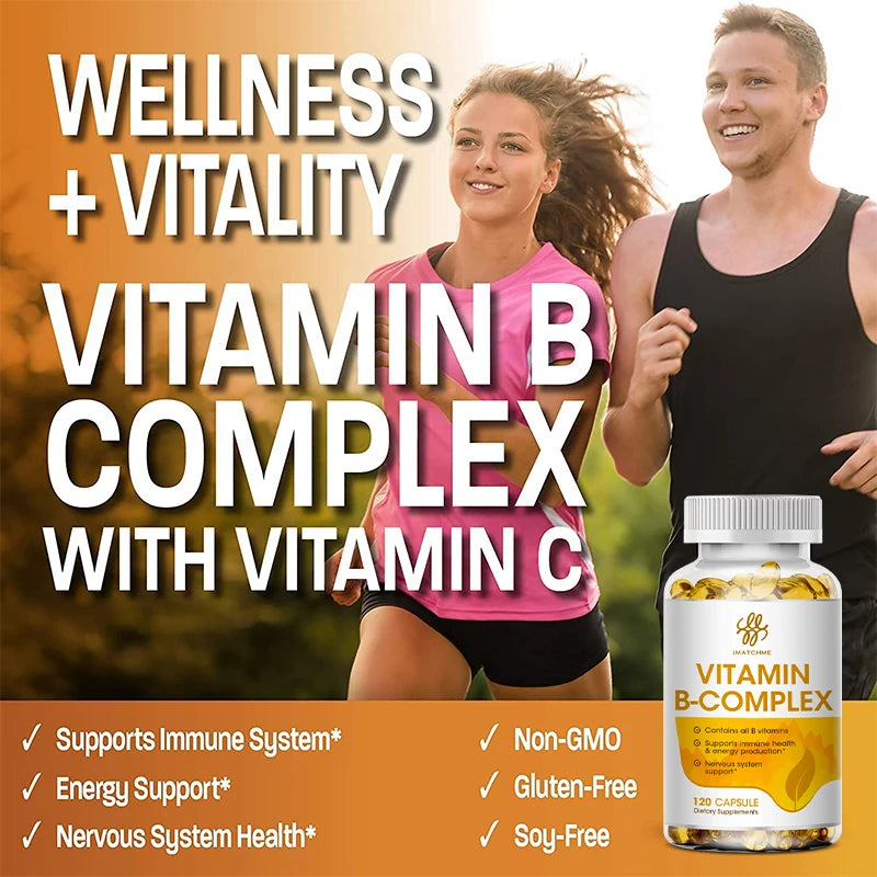 IMATCHME Vitamin B Complex Capsules for Stress and Immune Support