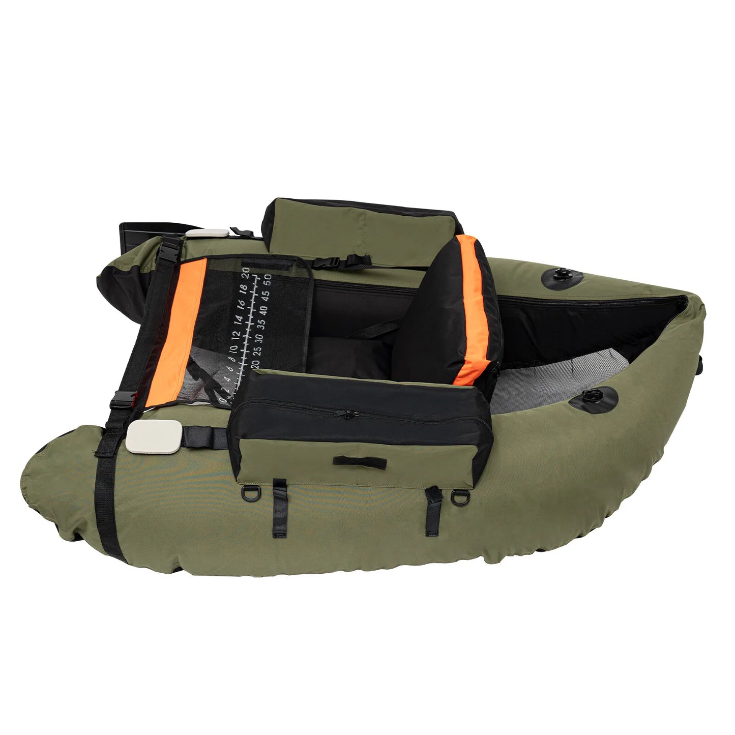 Inflatable Fishing Boat With Adjustable Backrest For 130kg Load Capacity