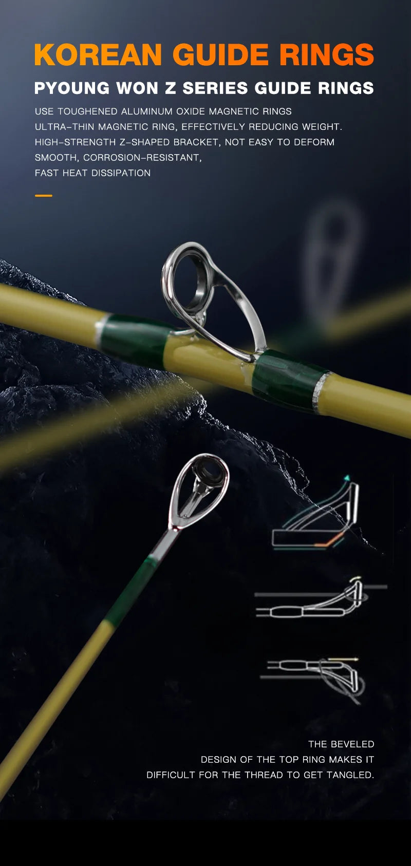 Seasir Silent Stream Carbon Fiber Spinning Fishing Rod