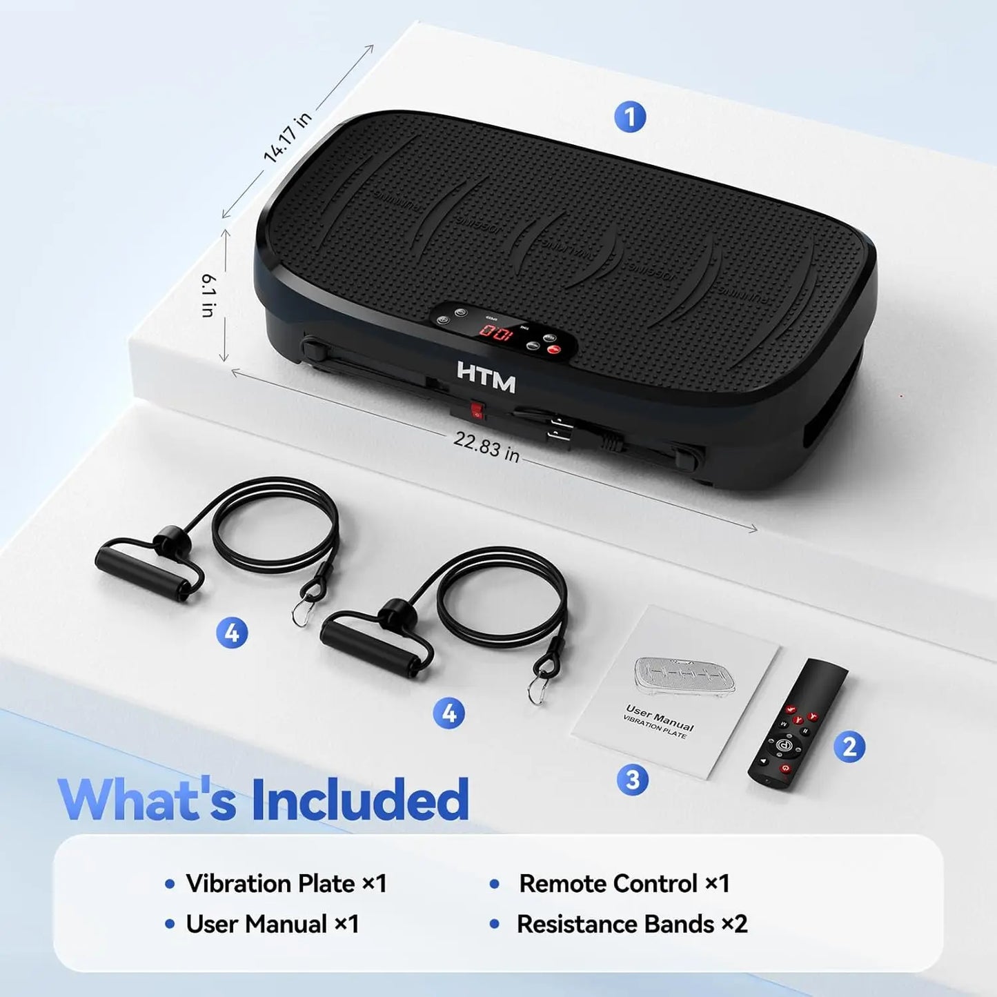HTM Vibration Plate Fitness Multi Function Trainer for Home Gym