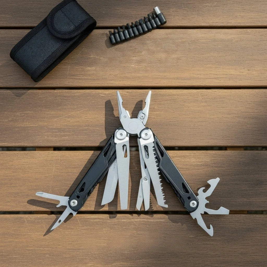 Stainless Steel Multitool Pliers Screwdriver Saw For Camping And Hiking