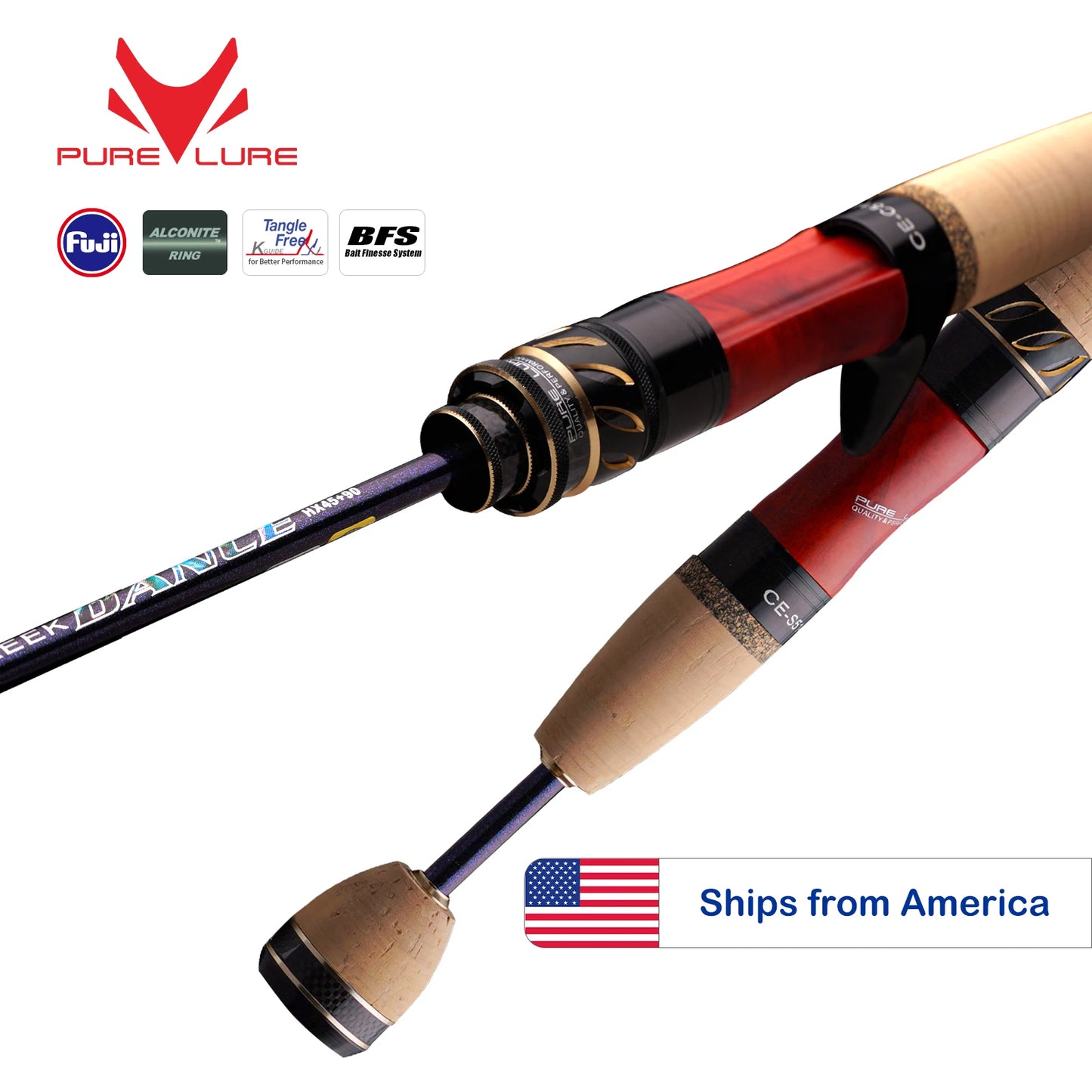 Purelure Creek Dance Ultralight Trout Spinning Rod Fuji Guides