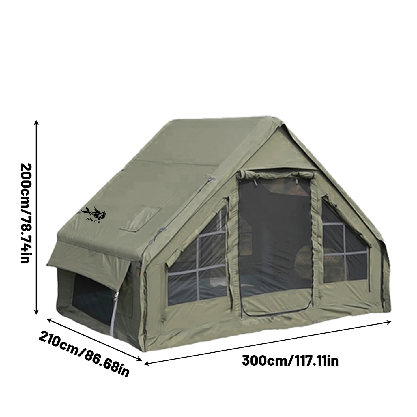 Pakicetus Inflatable Quick Setup Camping Tent 4 Season Waterproof Portable