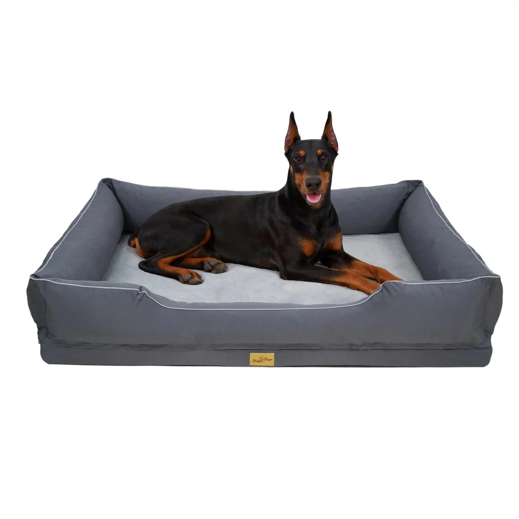 Extra Large Orthopedic Dog Bed Soft Calming Pet Sofa Couch Enhanced Bolster Deep Snuggle Bed