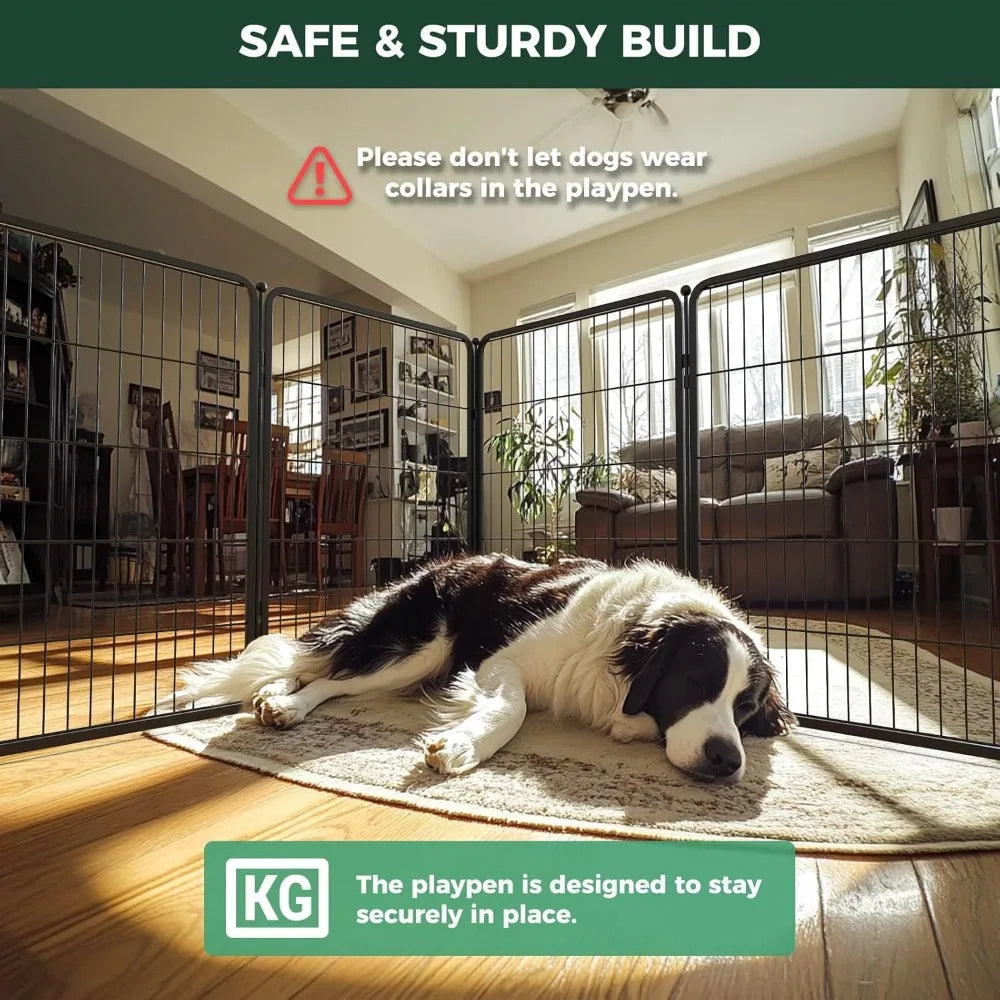 Indoor Metal Dog Playpen With Connectors For Safe Home Exercise