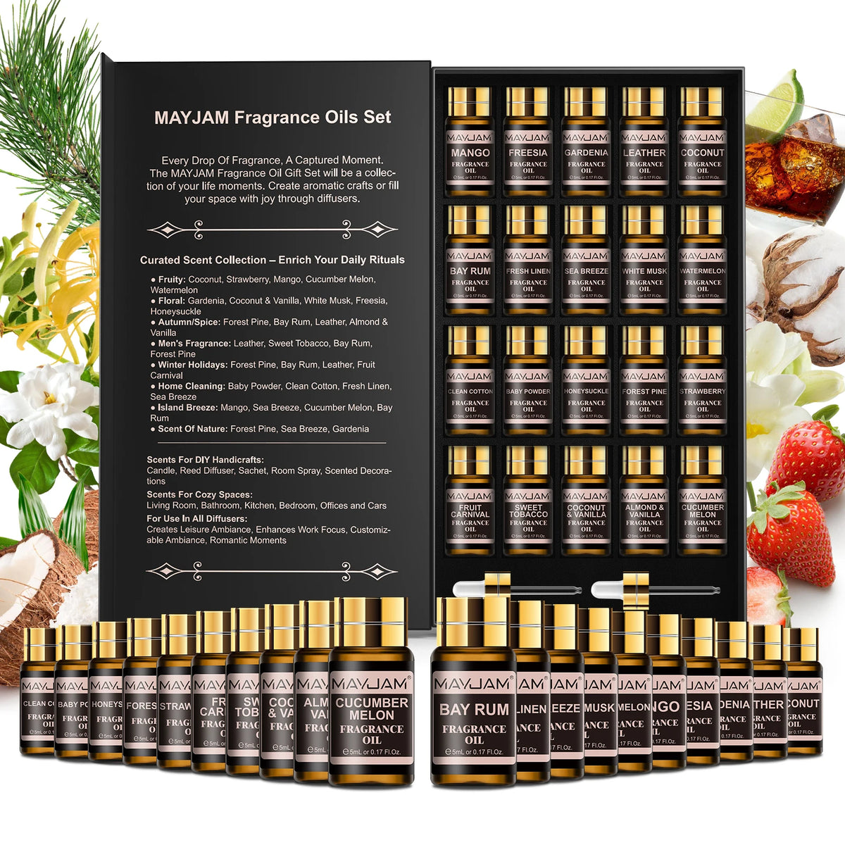 MAYJAM Fragrance Oil Set for Diffusers, Candle and Soap Making