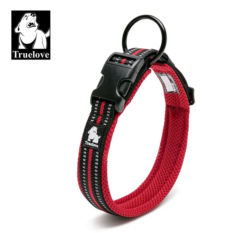TRUELOVE Adjustable Reflective Padded Nylon Dog Collar