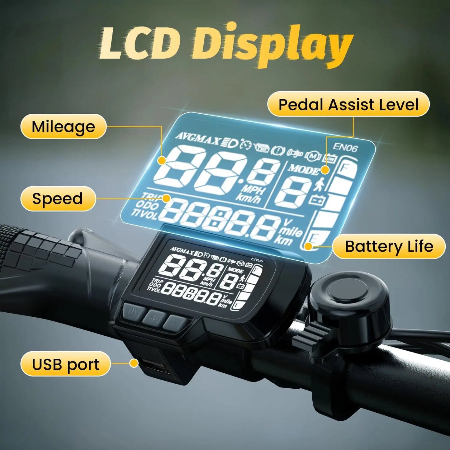 Cybervelo 1000W Folding Electric Bike With Long Range Battery