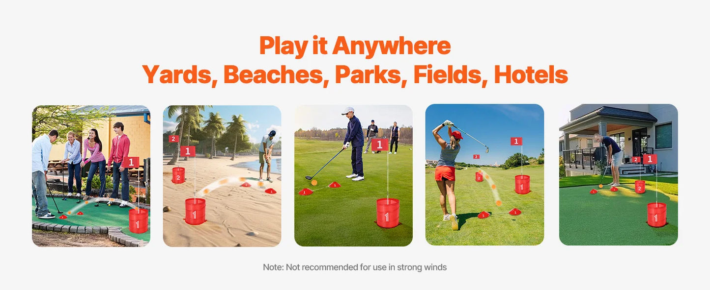 SucceBuy Portable Backyard Golf Practice Game for Kids