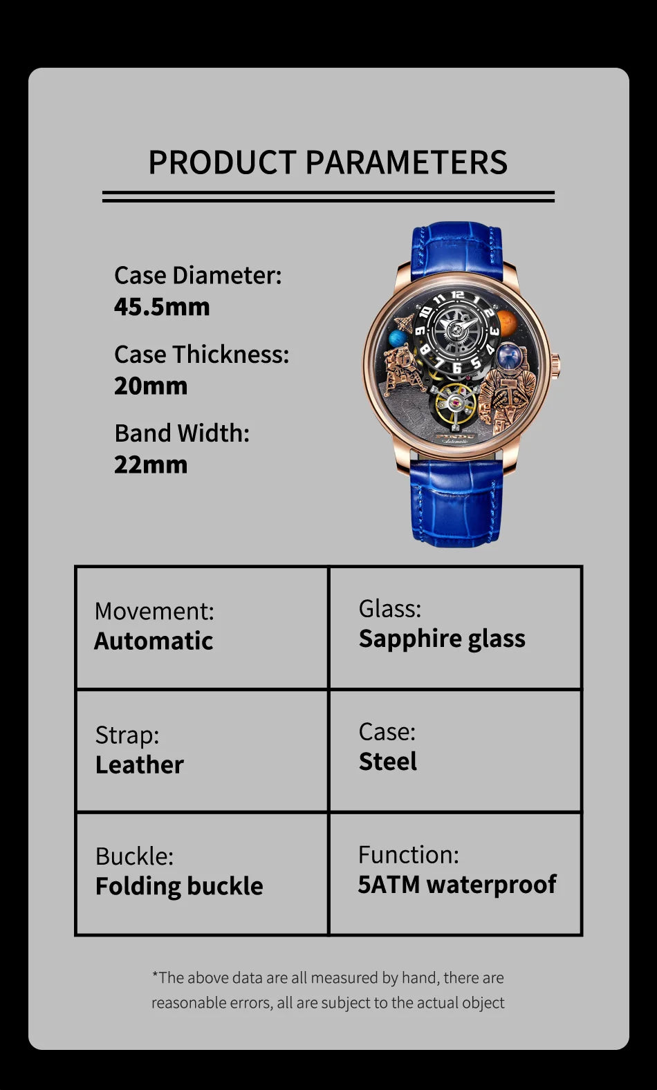 PINDU Design Men Wristwatches Top Brand Luxury Robot Astronaut Space Series Watch Men Sapphire Luminous Waterproof Watches