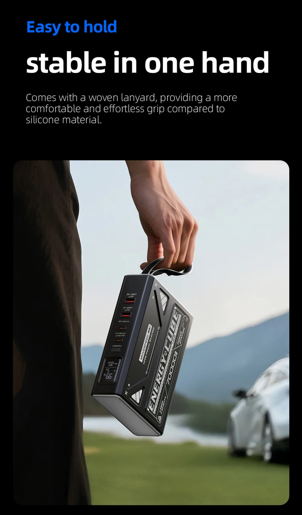 Movespeed LED Camping Lantern 70000mAh Emergency Power Light