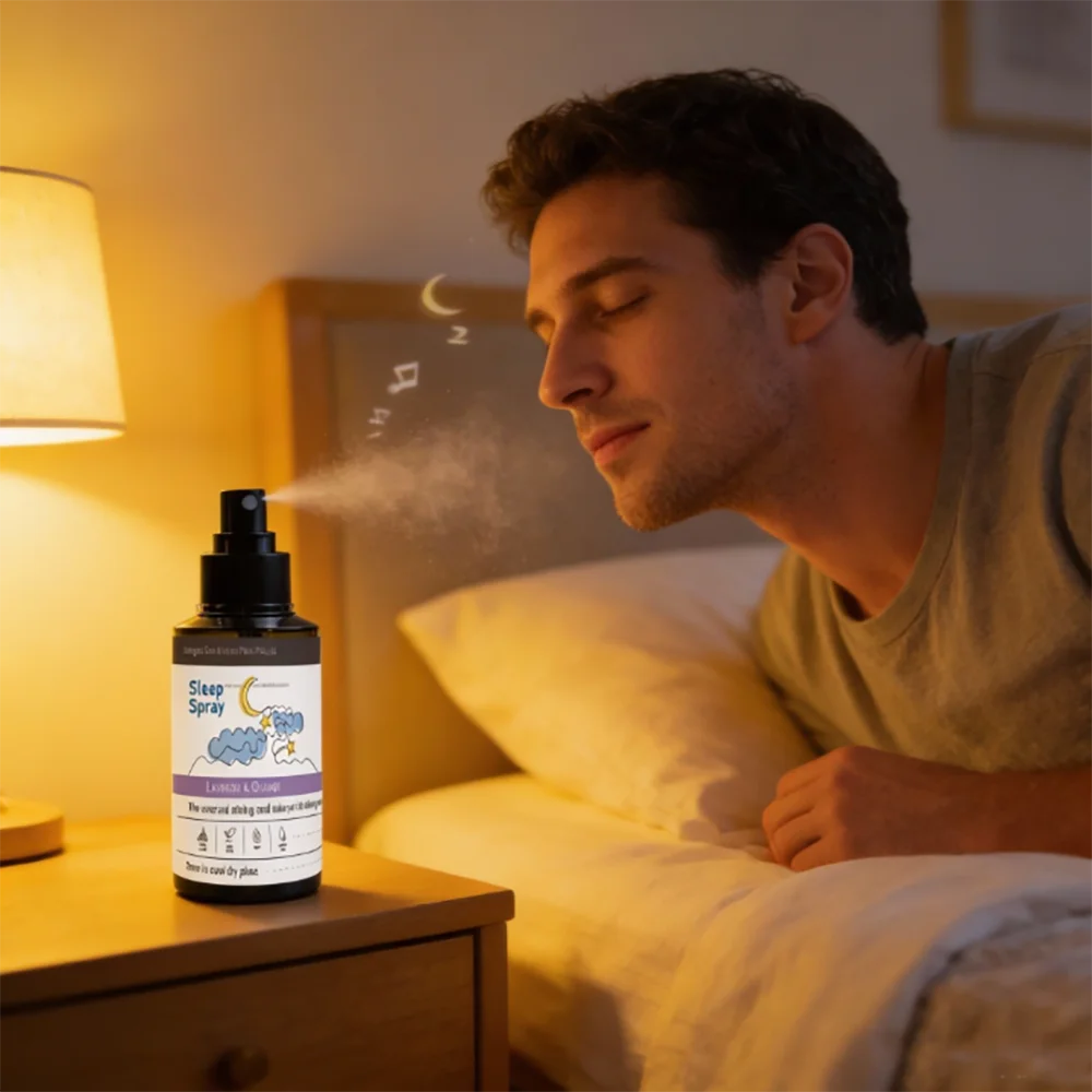 100ml Relieve Fatigue Sleep Spray Lavender Essential Oil Vanilla Gentle Freshness Care Spray Mist Sleep For Room Deep Fall Aslee